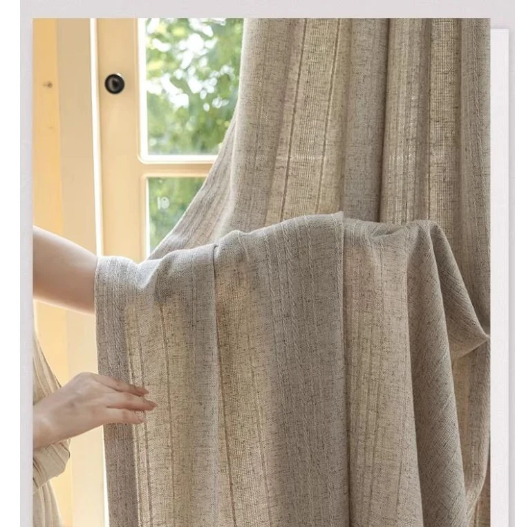 Cotton Lined Linen Curtains factory